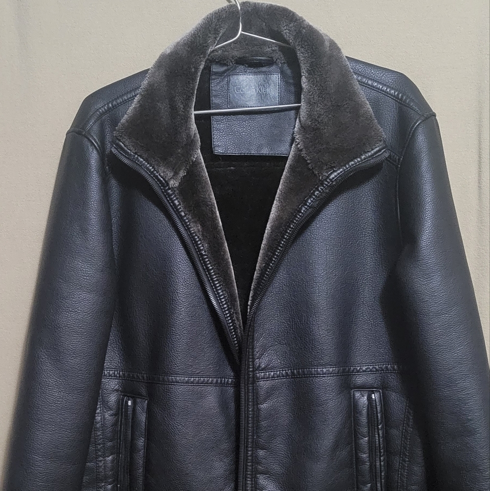 Calvin Klein Leather Coat